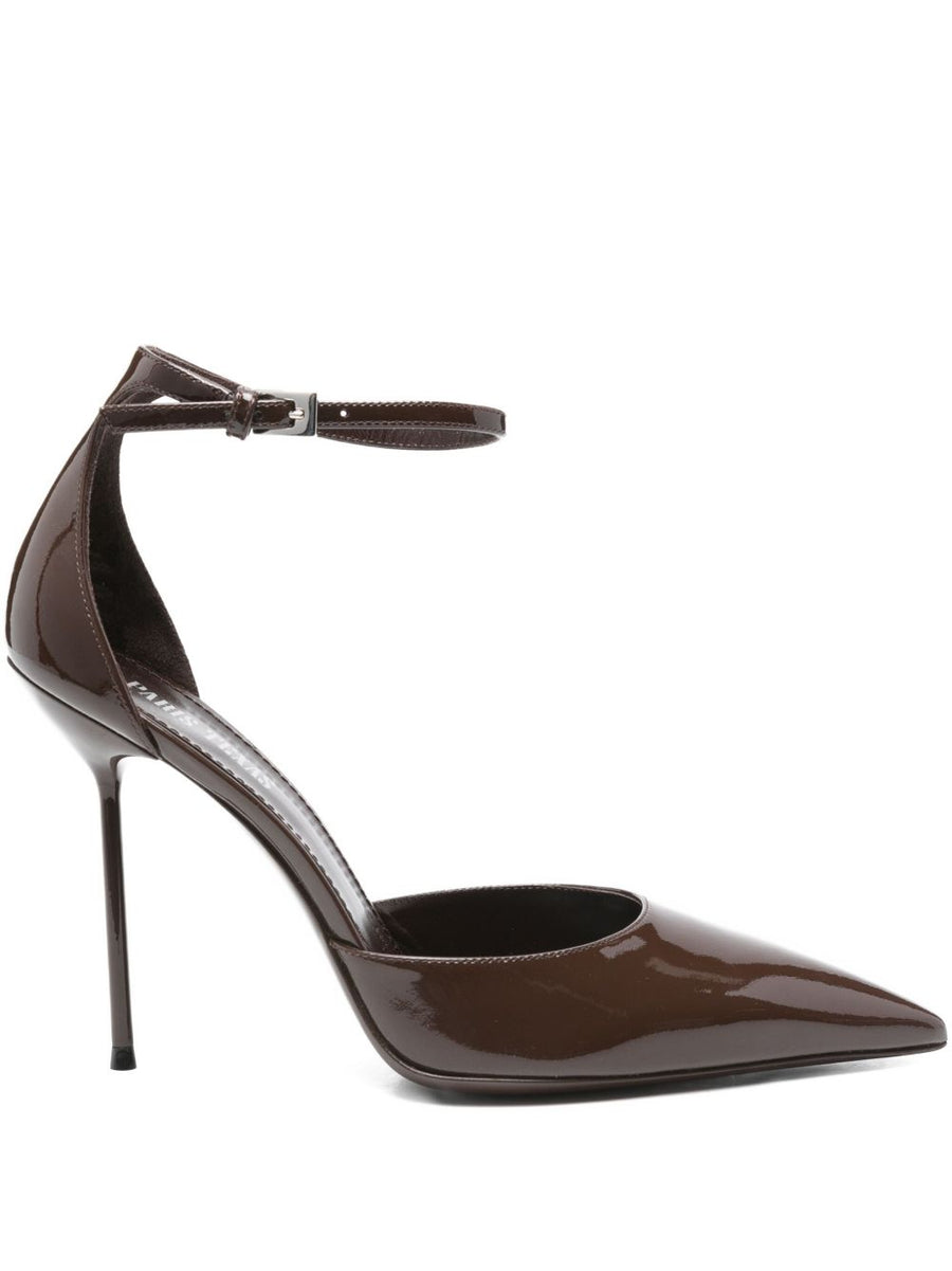 Paris Texas Lidia Patent Leather Pumps for Women with Luxurious Buckle Strap and Pointed Toe