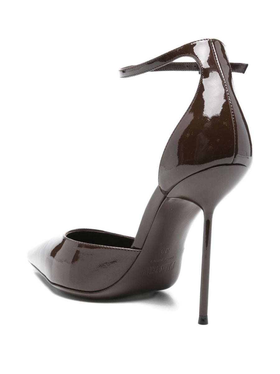 Paris Texas Lidia Patent Leather Pumps for Women with Luxurious Buckle Strap and Pointed Toe