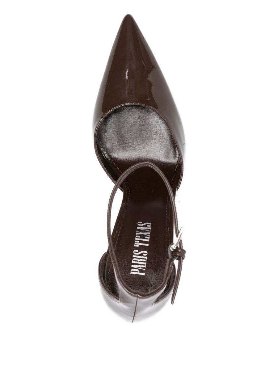 Paris Texas Lidia Patent Leather Pumps for Women with Luxurious Buckle Strap and Pointed Toe