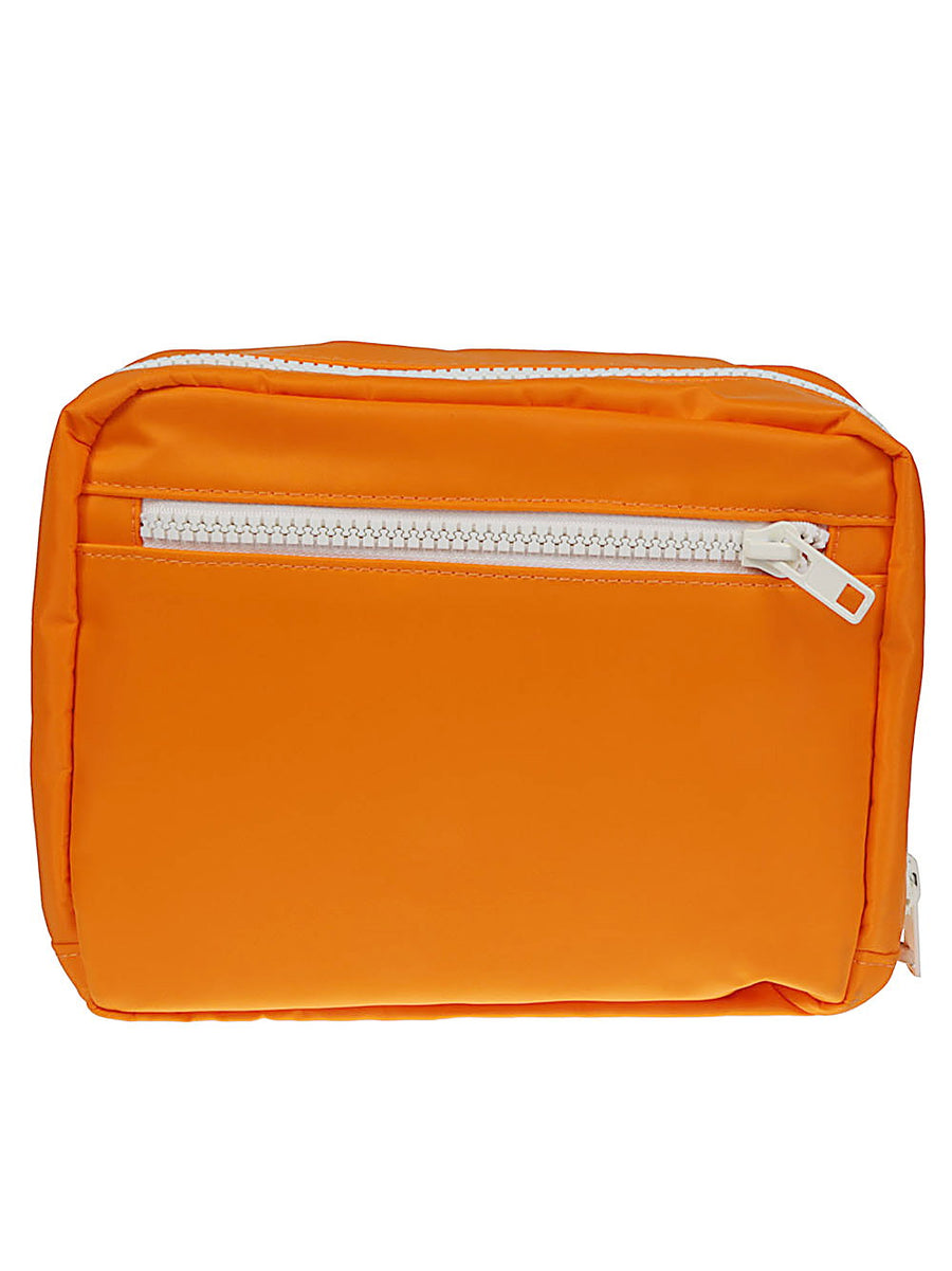 Floyd 032C Nylon Travel Wash Bag For Men Compact 4L Toiletry Organizer In Bold Orange