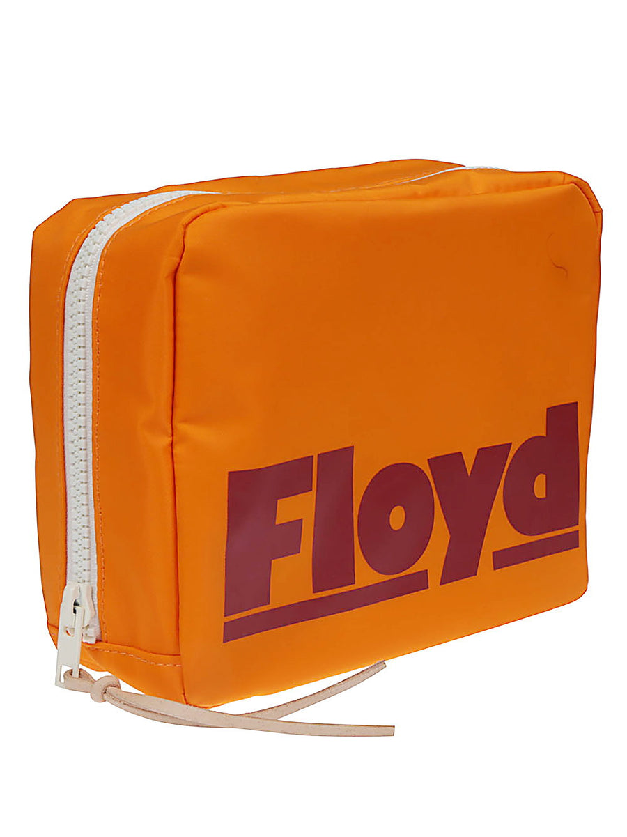 Floyd 032C Nylon Travel Wash Bag For Men Compact 4L Toiletry Organizer In Bold Orange