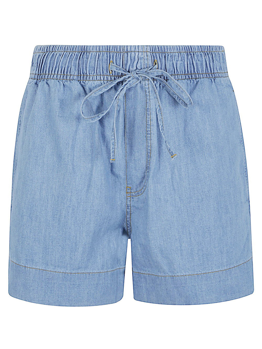 Sosue Denim Cotton Shorts For Women Relaxed Fit Breathable Everyday Comfort With Drawstring Waist