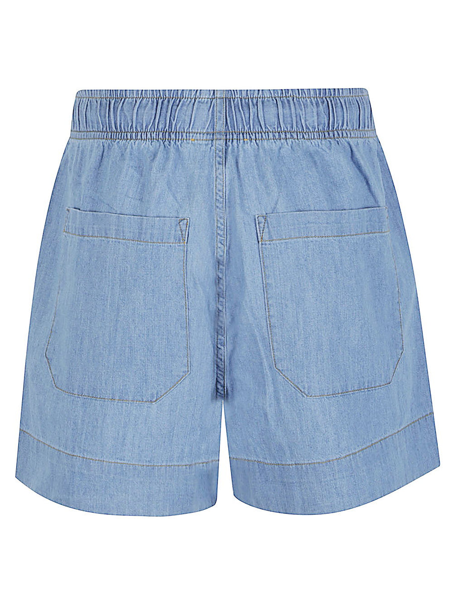 Sosue Denim Cotton Shorts For Women Relaxed Fit Breathable Everyday Comfort With Drawstring Waist