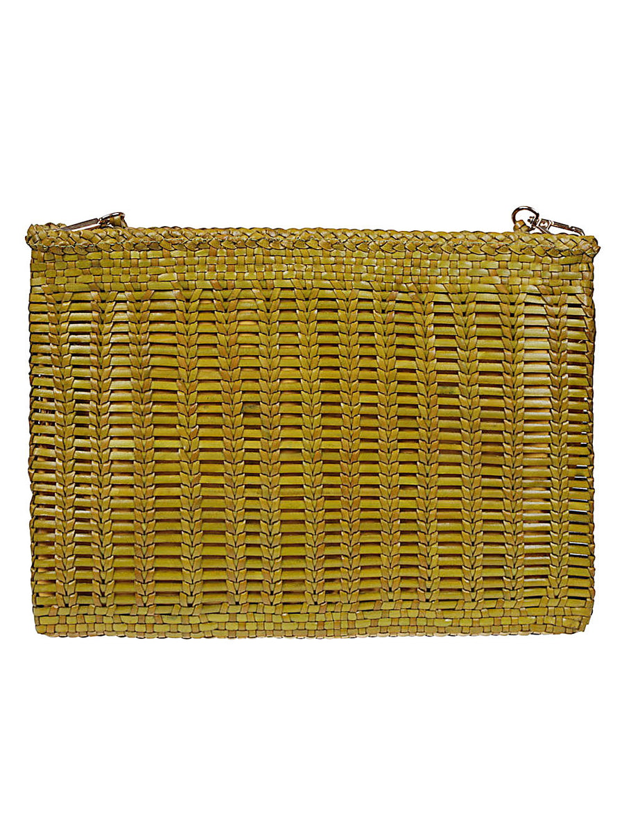 VIPERA Handbag For Women Compact Leather Saba With Woven Texture And Removable Strap