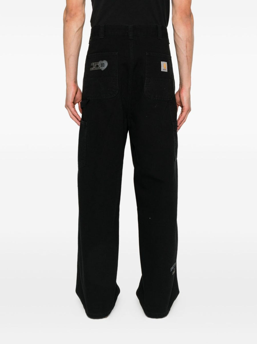 Carhartt WIP Silk And Nylon OG Single Knee Graphic Trousers For Men Durable Workwear
