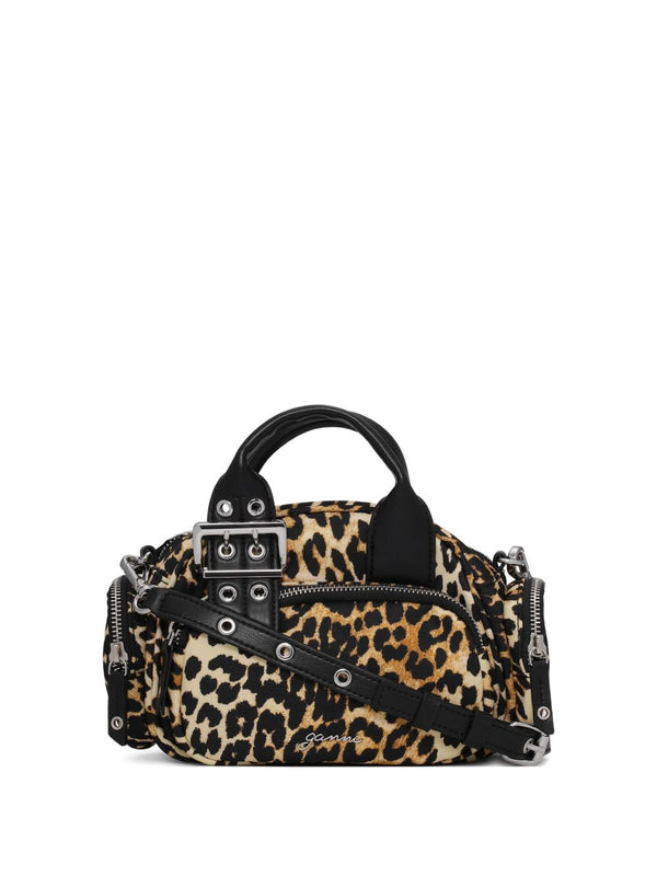 Ganni Nylon small duffle bag