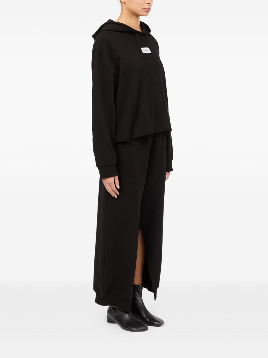 MM6 Maison Margiela Logo Cotton Hoodie For Women With Signature Numbers Motif And Drawstring Hood