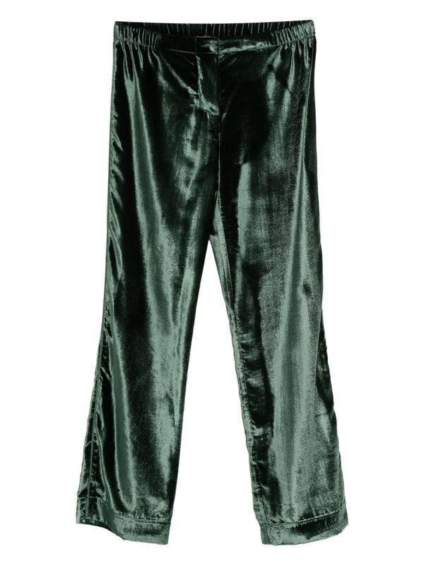 F.R.S . Velvet high-waisted trousers