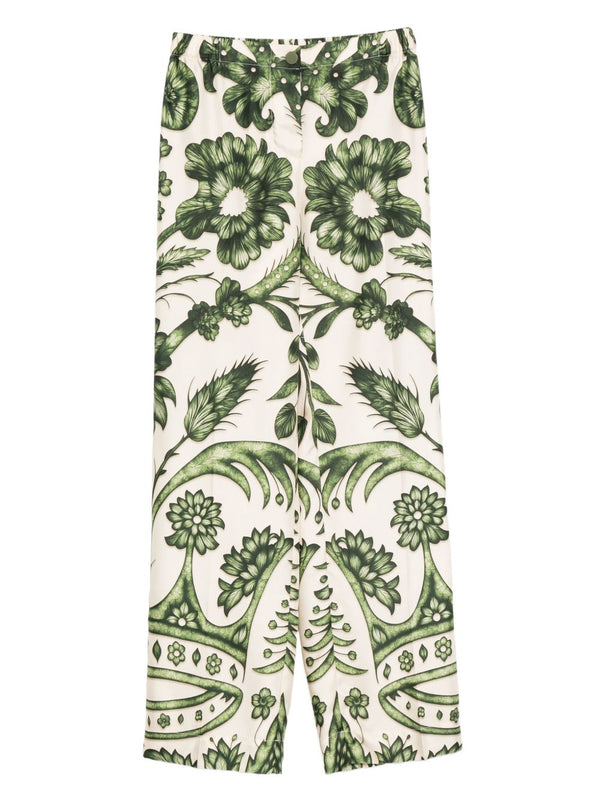 F.R.S . Printed silk trousers
