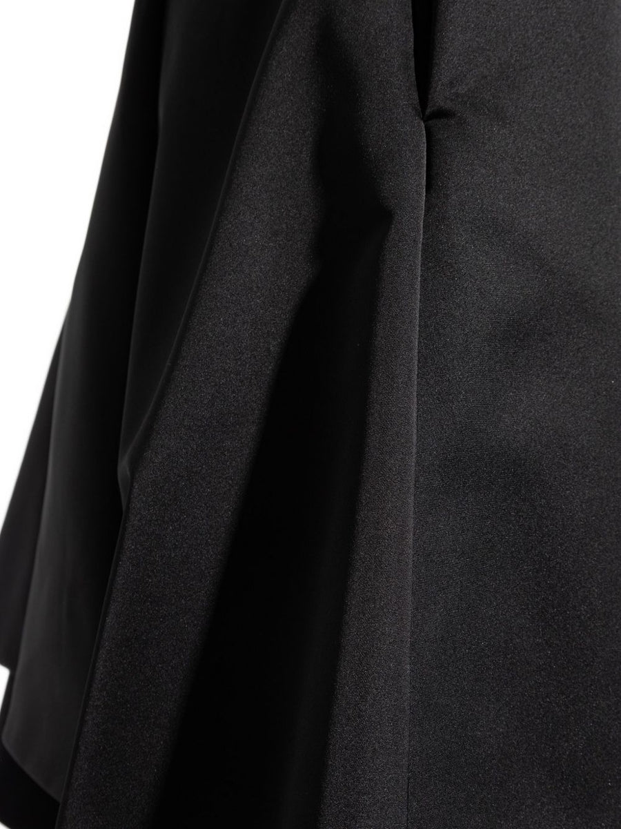 Alexander McQueen Satin A Line Skirt For Women Black Silk Blend Tailored Luxury FW25
