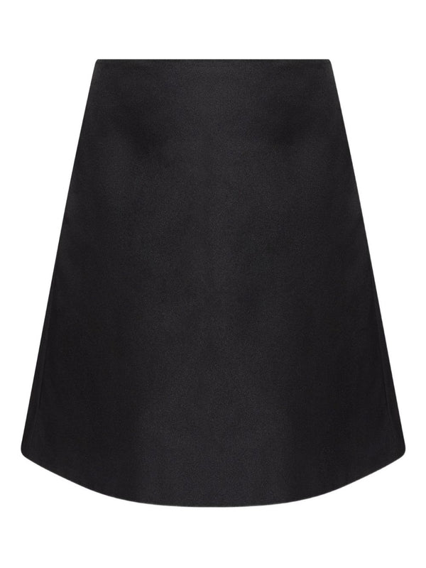 Alexander McQueen Satin A-line skirt