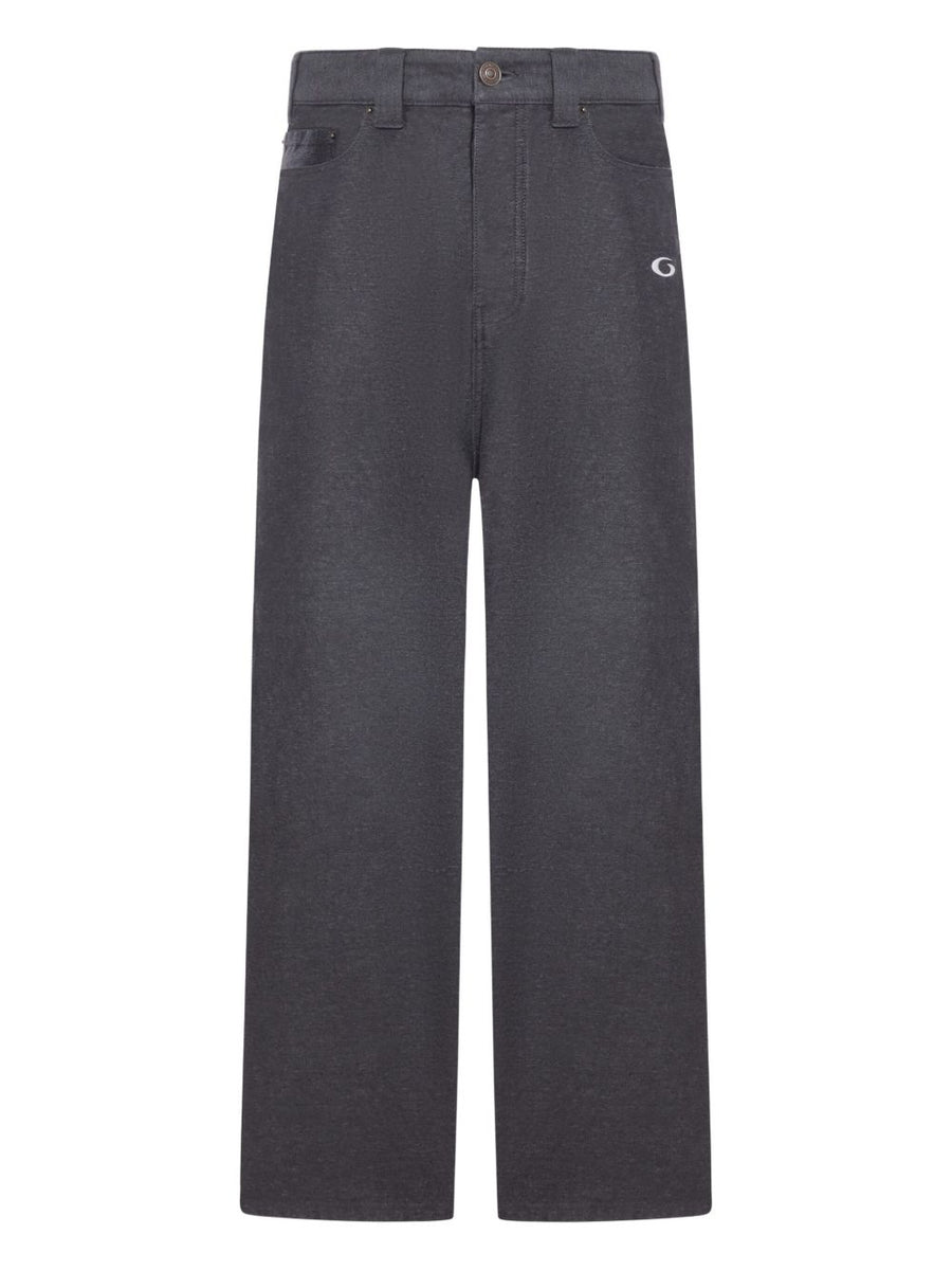 Balenciaga Baggy Fit Trompe L'oeil Jeans For Men Luxury Comfortable Denim In Grey Cotton