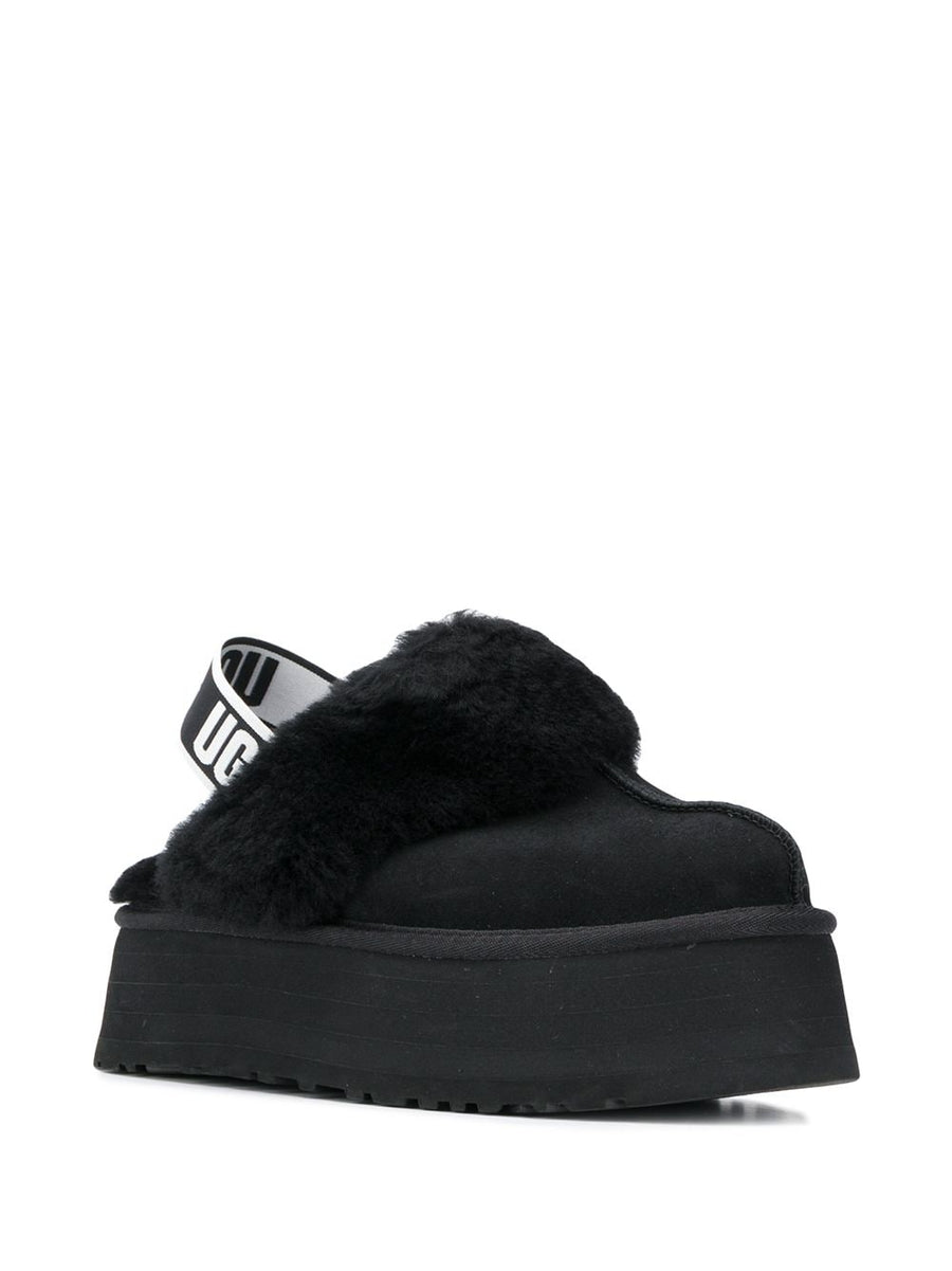UGG Funkette Platform Sandals For Women Leather With Luxurious Faux Fur Detail And Slingback Comfort