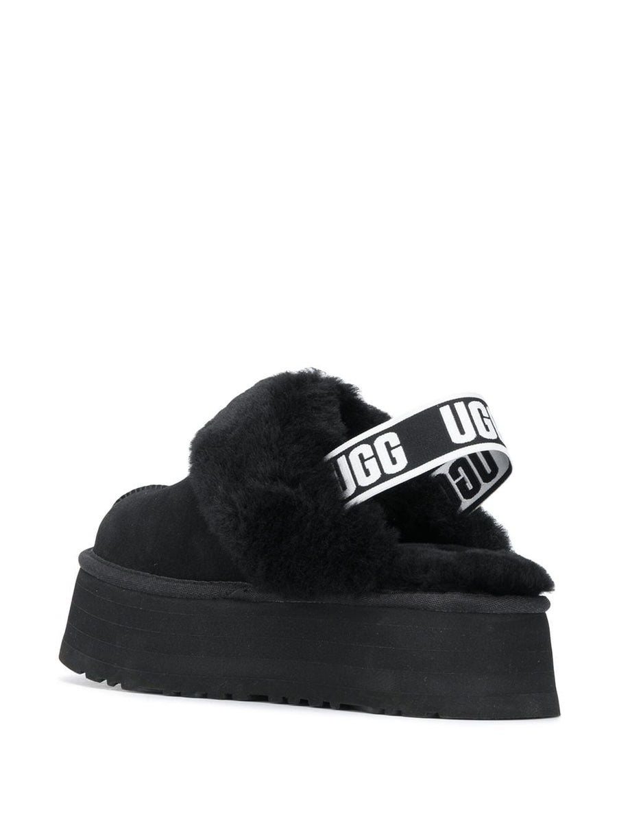 UGG Funkette Platform Sandals For Women Leather With Luxurious Faux Fur Detail And Slingback Comfort