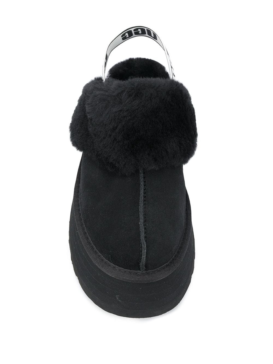 UGG Funkette Platform Sandals For Women Leather With Luxurious Faux Fur Detail And Slingback Comfort