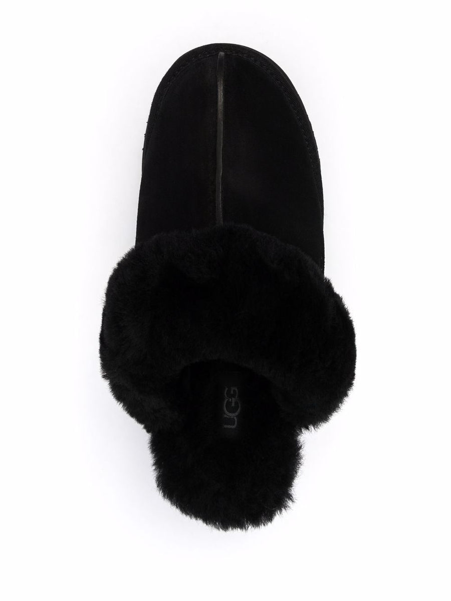 UGG Disquette Leather Slipper for Women Slip on Comfort with Ridged Rubber Sole Everyday