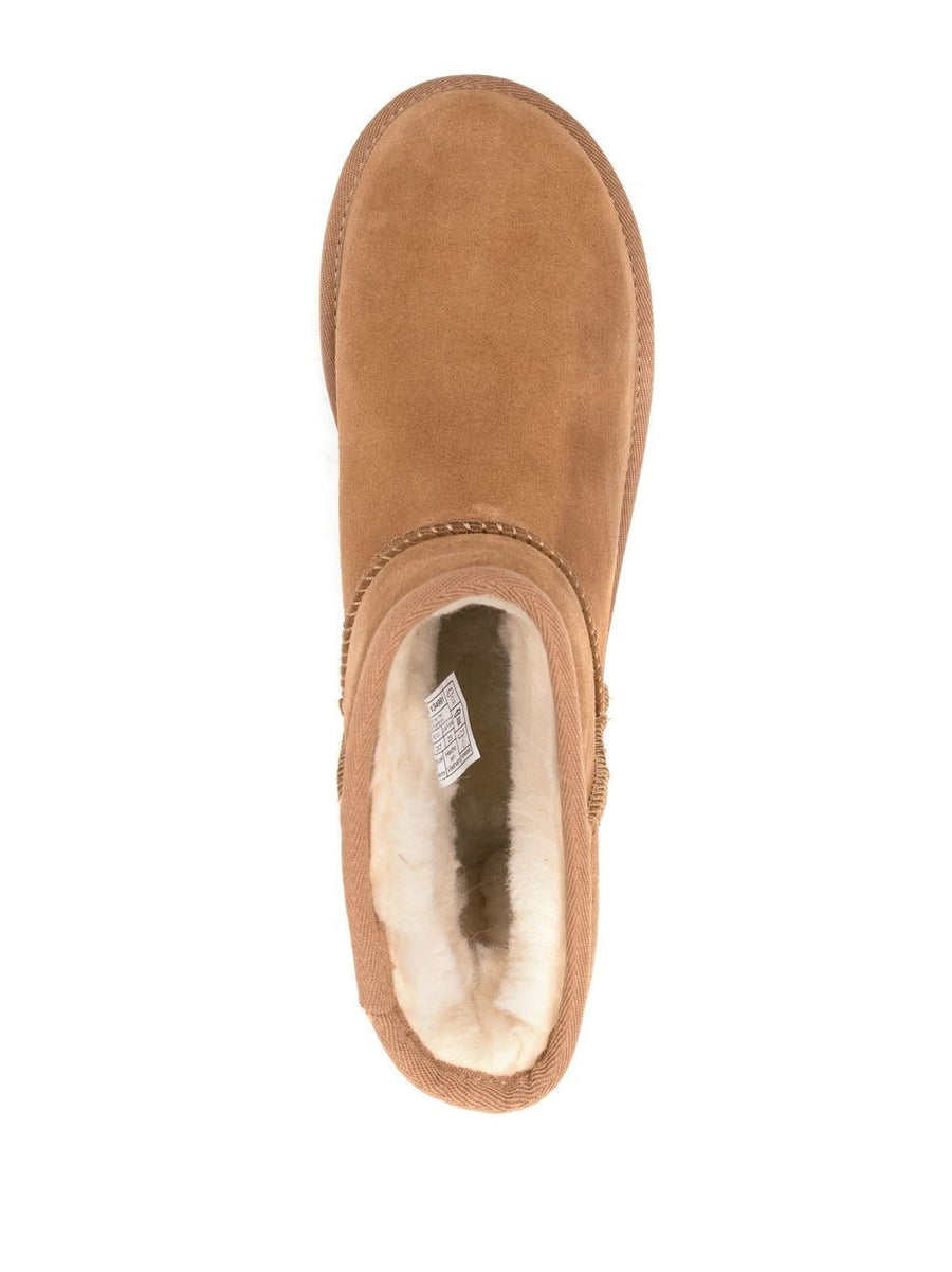 UGG Australia Classic Mini Platform Boots Beige Leather
