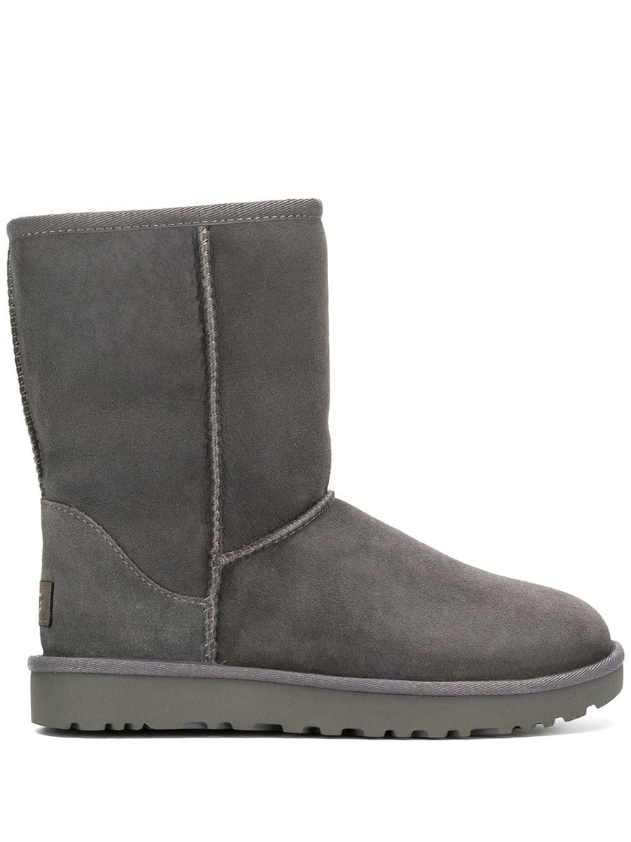 UGG Classic Short II Boots For Women Warm Grey Suede Leather Lining Durable Rubber Sole Timeless Comfort