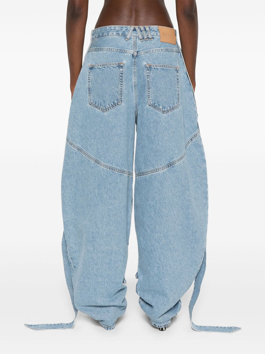 The Attico Wide-leg denim jeans