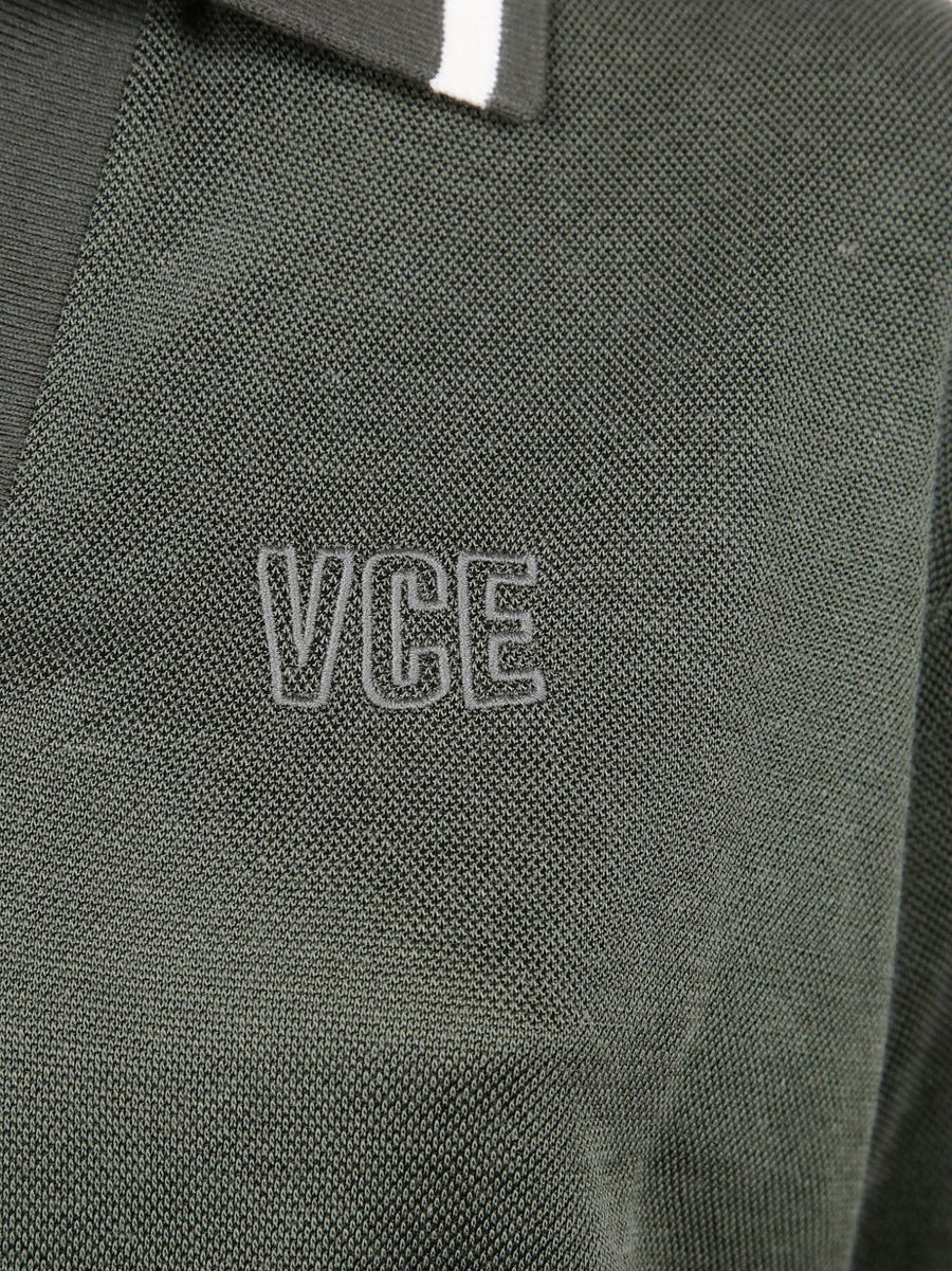 Golden Goose Women Cropped Polo Shirt Green With Tipped Collar For Versatile Luxe