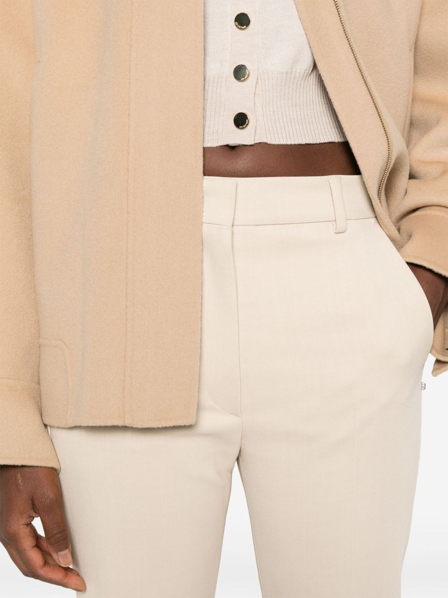 Sportmax Pre Slim Trousers Ivory For Women All Day Stretch Comfort Tailored Workwear