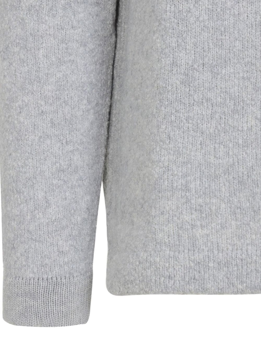 Stone Island Wool Blend Crewneck Sweater For Men - Timeless Warmth And Quiet Luxury Knit In Dark Grey