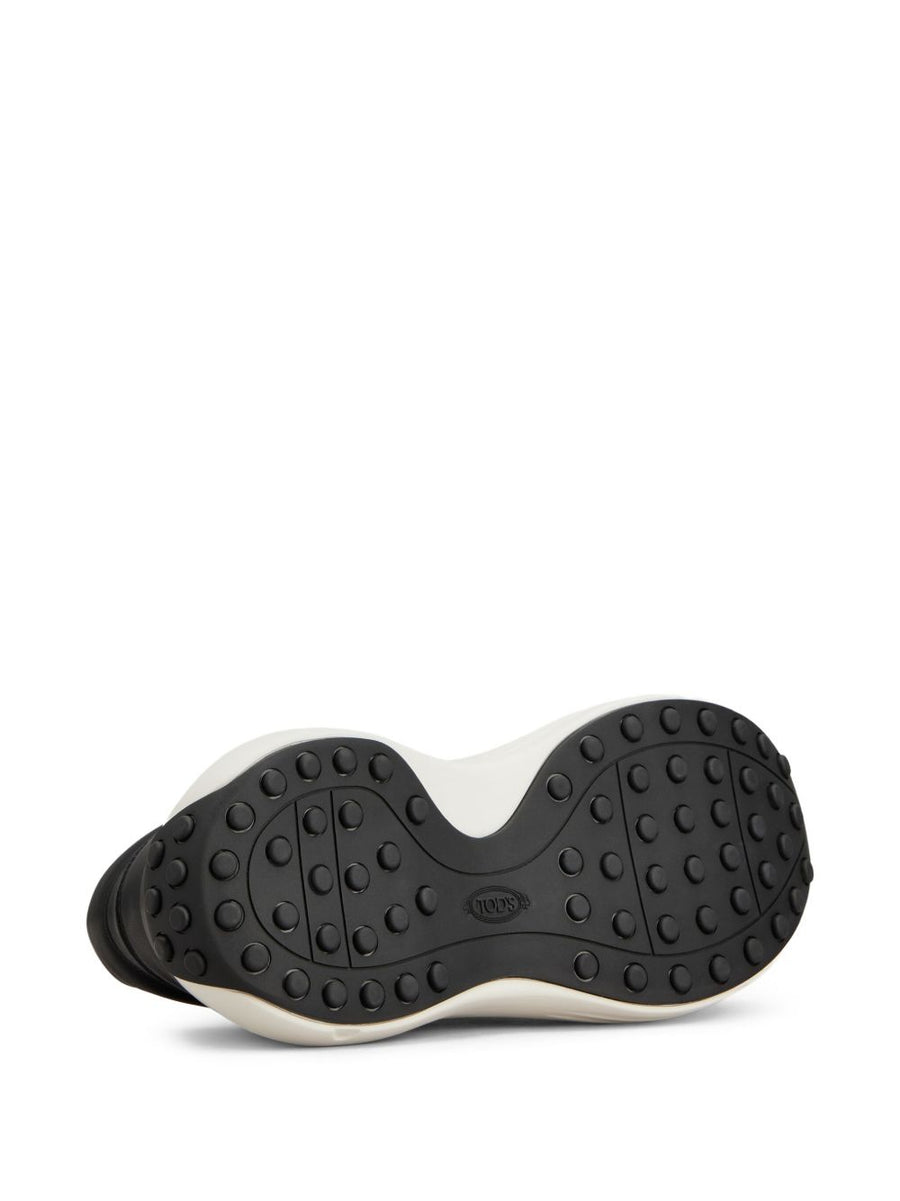 Tod's Leather Sneakers for Women Calf Leather Black Front Lace-Up Luxury Everyday Comfort