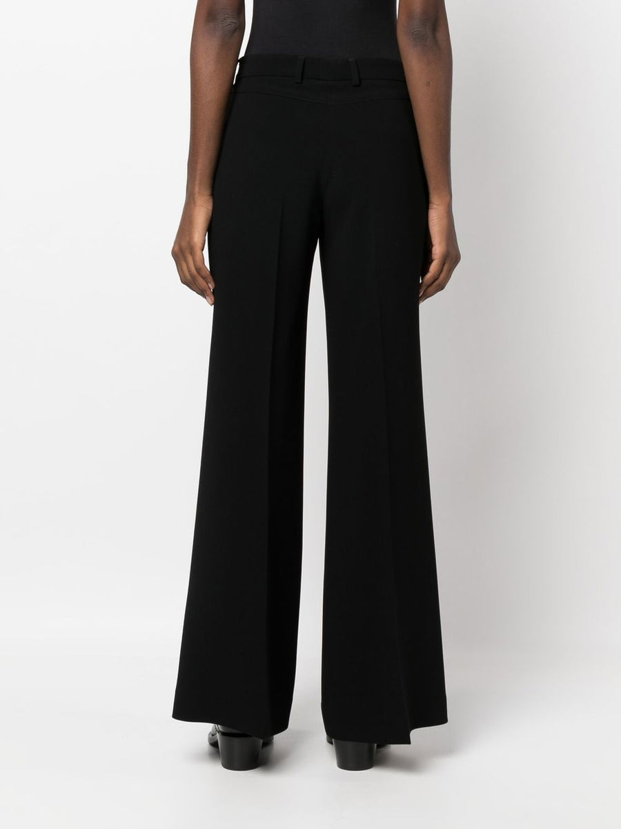 Alberto Biani Flared Trousers Tailored Fit With Crisp Pressed Crease For Modern Women Office Wear