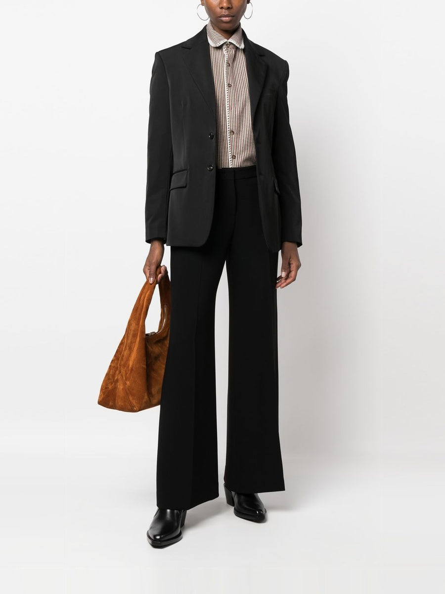 Alberto Biani Flared Trousers Tailored Fit With Crisp Pressed Crease For Modern Women Office Wear