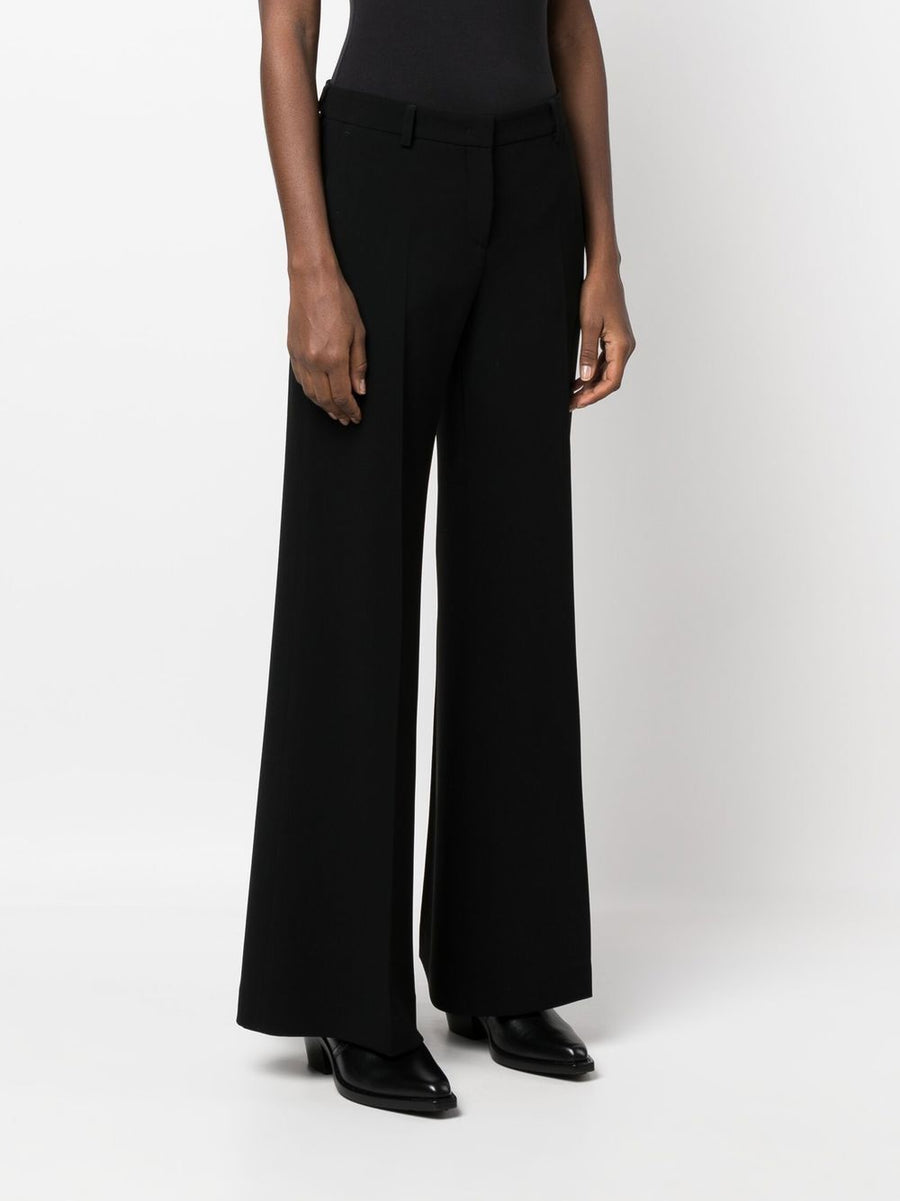 Alberto Biani Flared Trousers Tailored Fit With Crisp Pressed Crease For Modern Women Office Wear