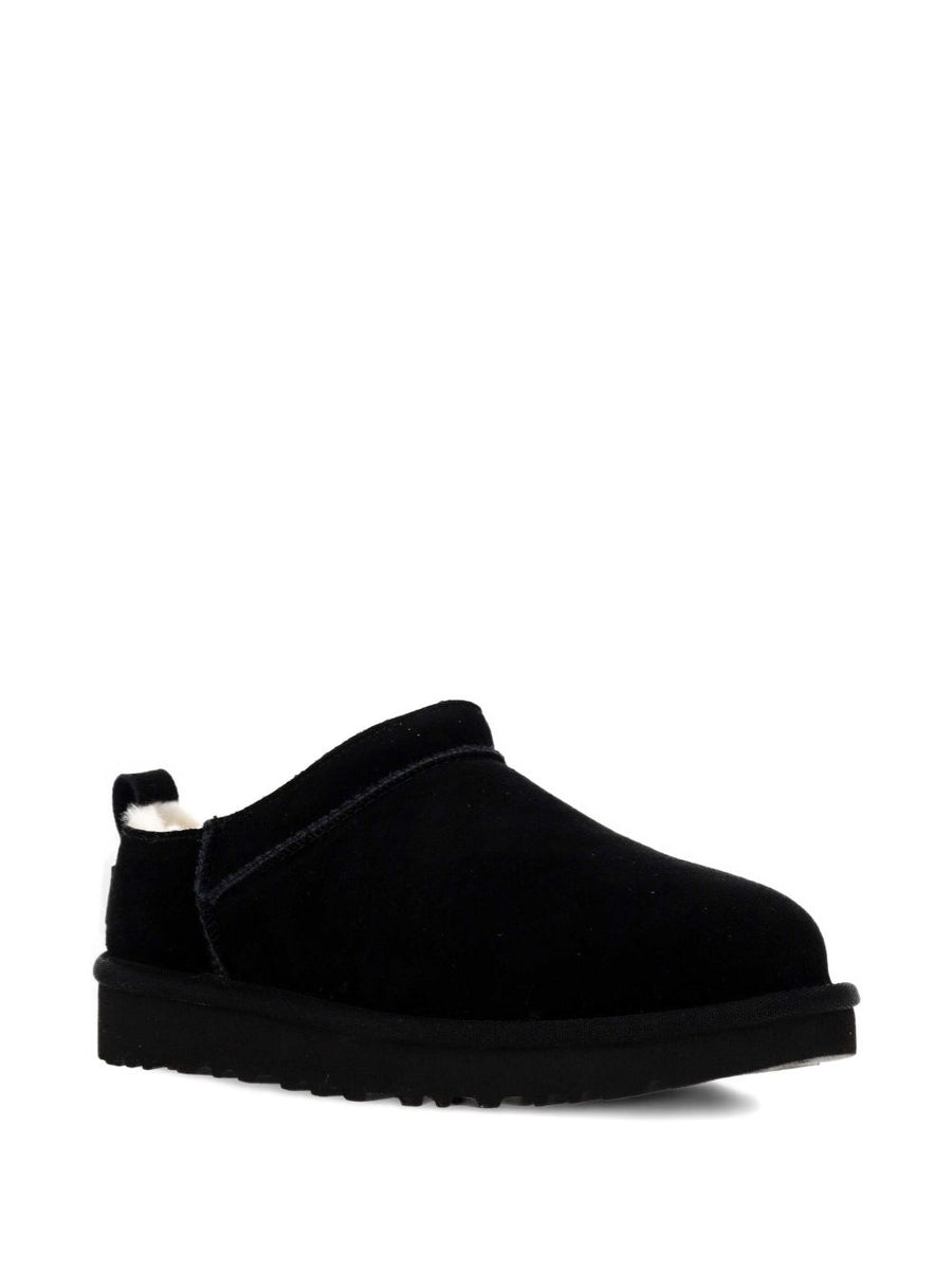 UGG Classic Micro Slipper For Women Cozy Indoor Outdoor With Plush Shearling Lining Black Suede