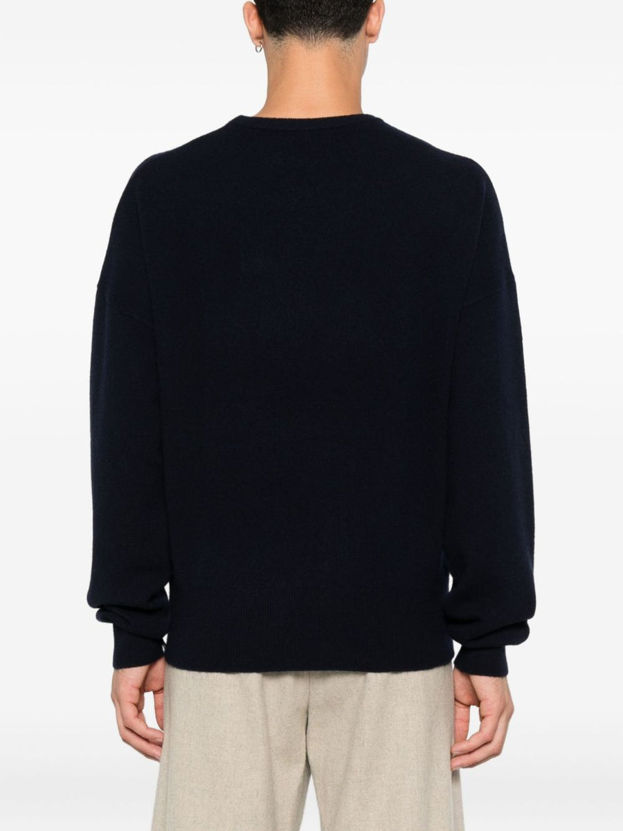 Extreme Cashmere Navy Cashmere Crewneck Sweater For Women Luxurious Warmth And Lightweight Knit