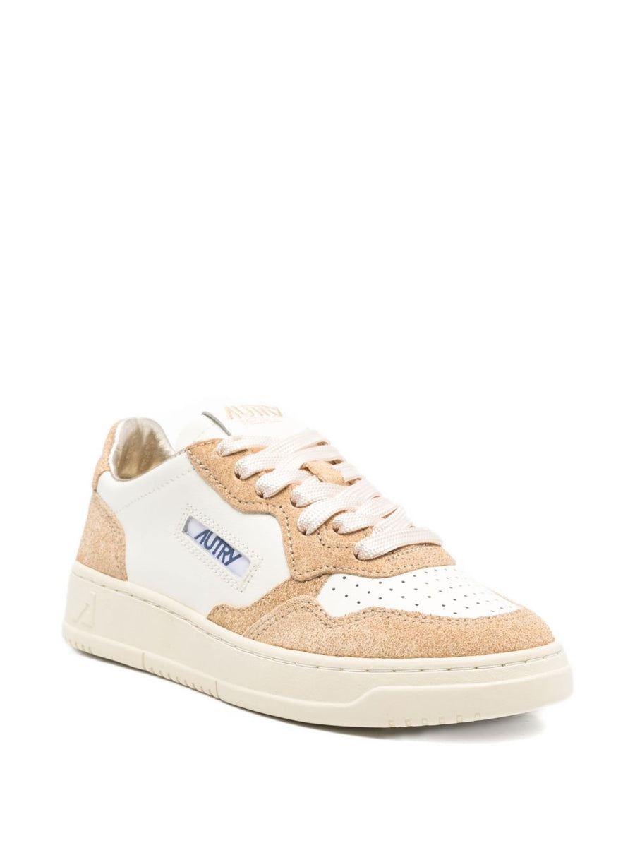 Autry Medalist Low Sneakers For Women Breathable Suede Leather Perforated Toe Everyday Comfort