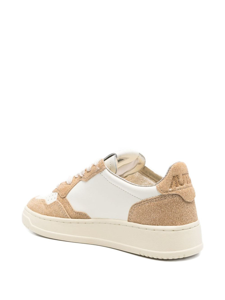 Autry Medalist Low Sneakers For Women Breathable Suede Leather Perforated Toe Everyday Comfort