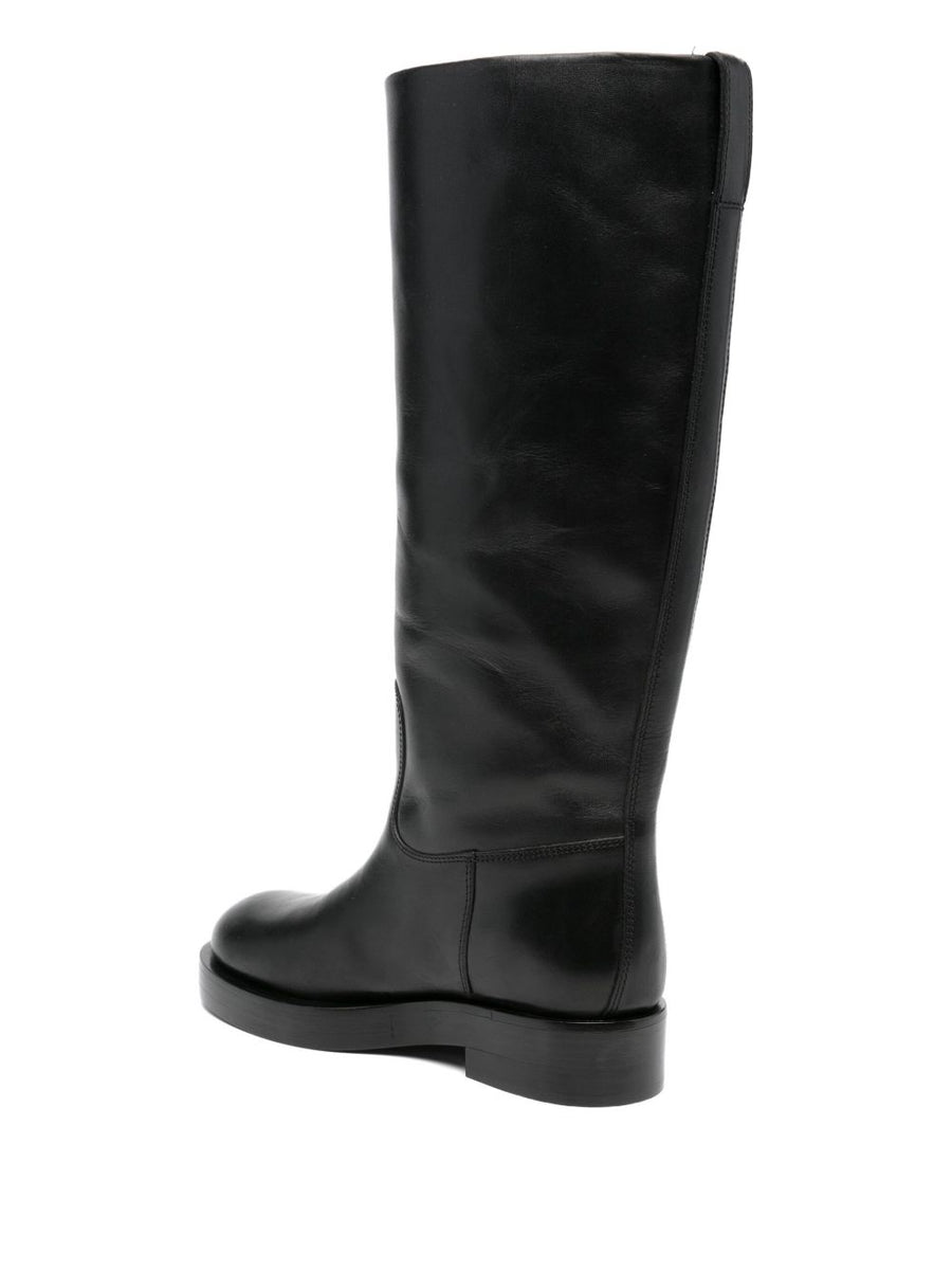 Paris Texas Napa Leather Boot Black Calf Leather For Women With Pull On Tab Refined Luxury Everyday Confidence