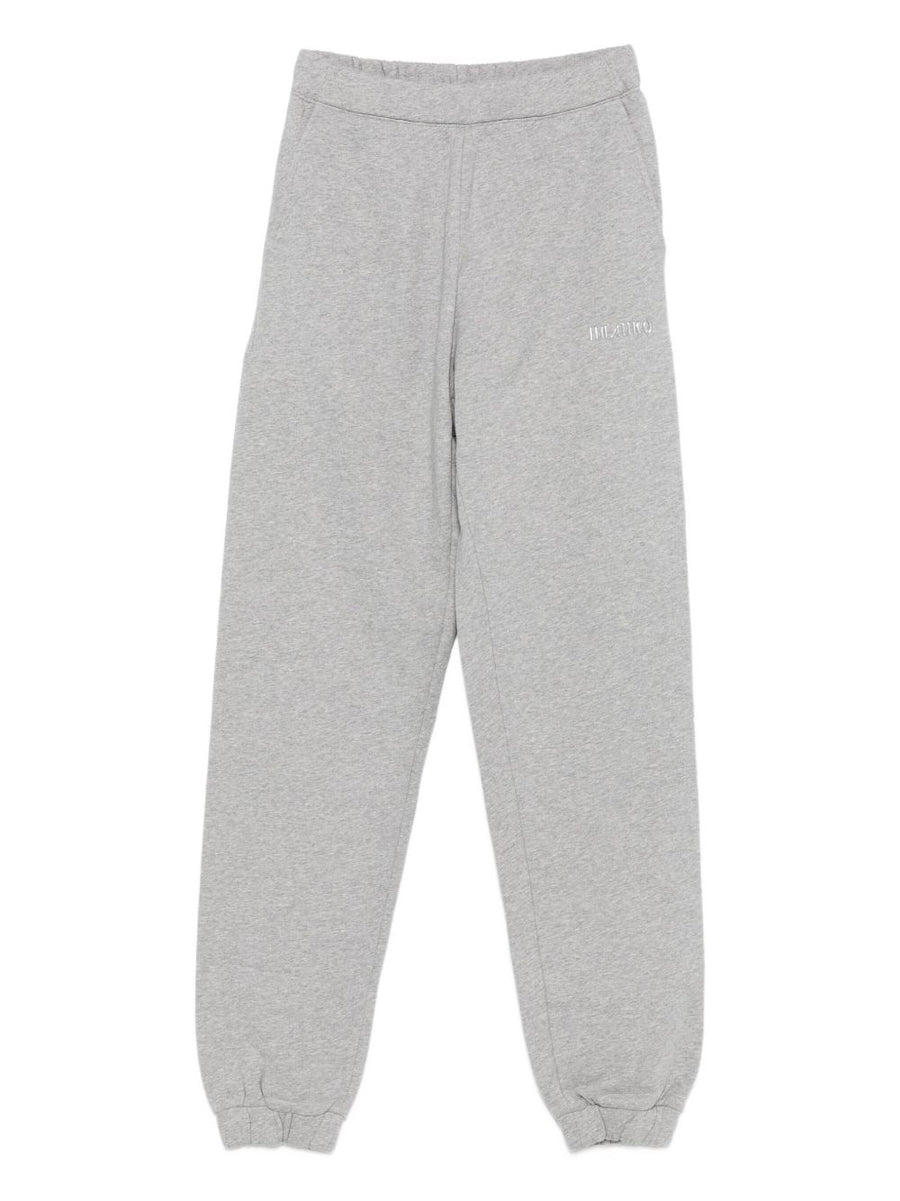 The Attico Cotton Sweatpants For Women Light Grey Luxurious Comfort Elastic Waistband Cuffed Hem