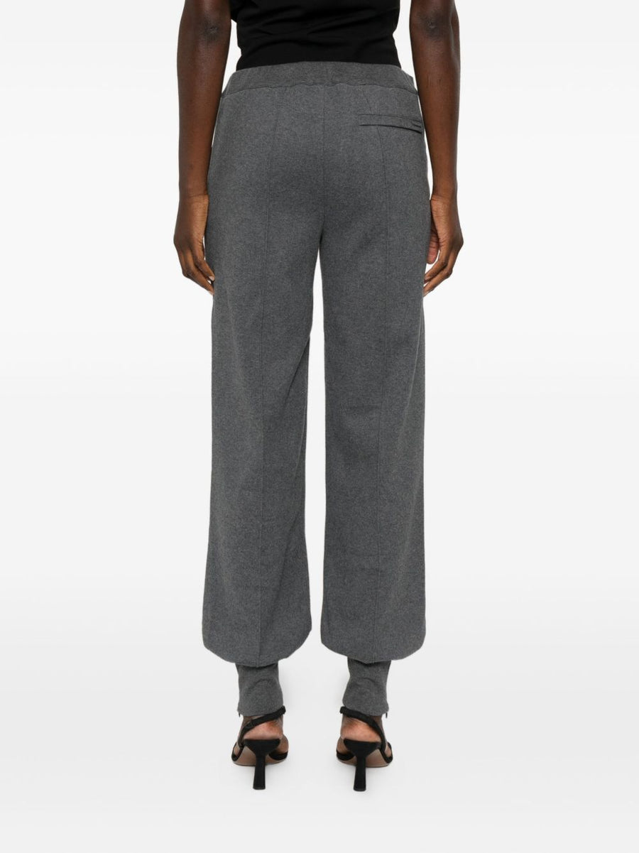 Tom Ford Cotton Sweatpants For Women Luxury Drawstring Waist Straight Leg Grey 100 Percent Cotton
