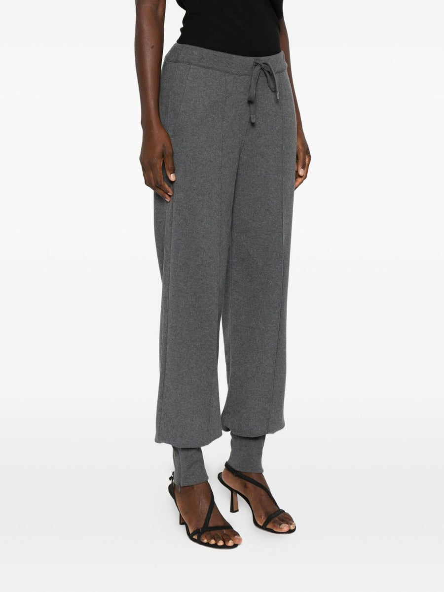 Tom Ford Cotton Sweatpants For Women Luxury Drawstring Waist Straight Leg Grey 100 Percent Cotton