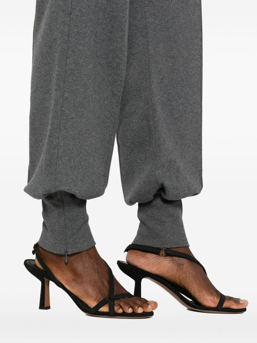 Tom Ford Cotton Sweatpants For Women Luxury Drawstring Waist Straight Leg Grey 100 Percent Cotton