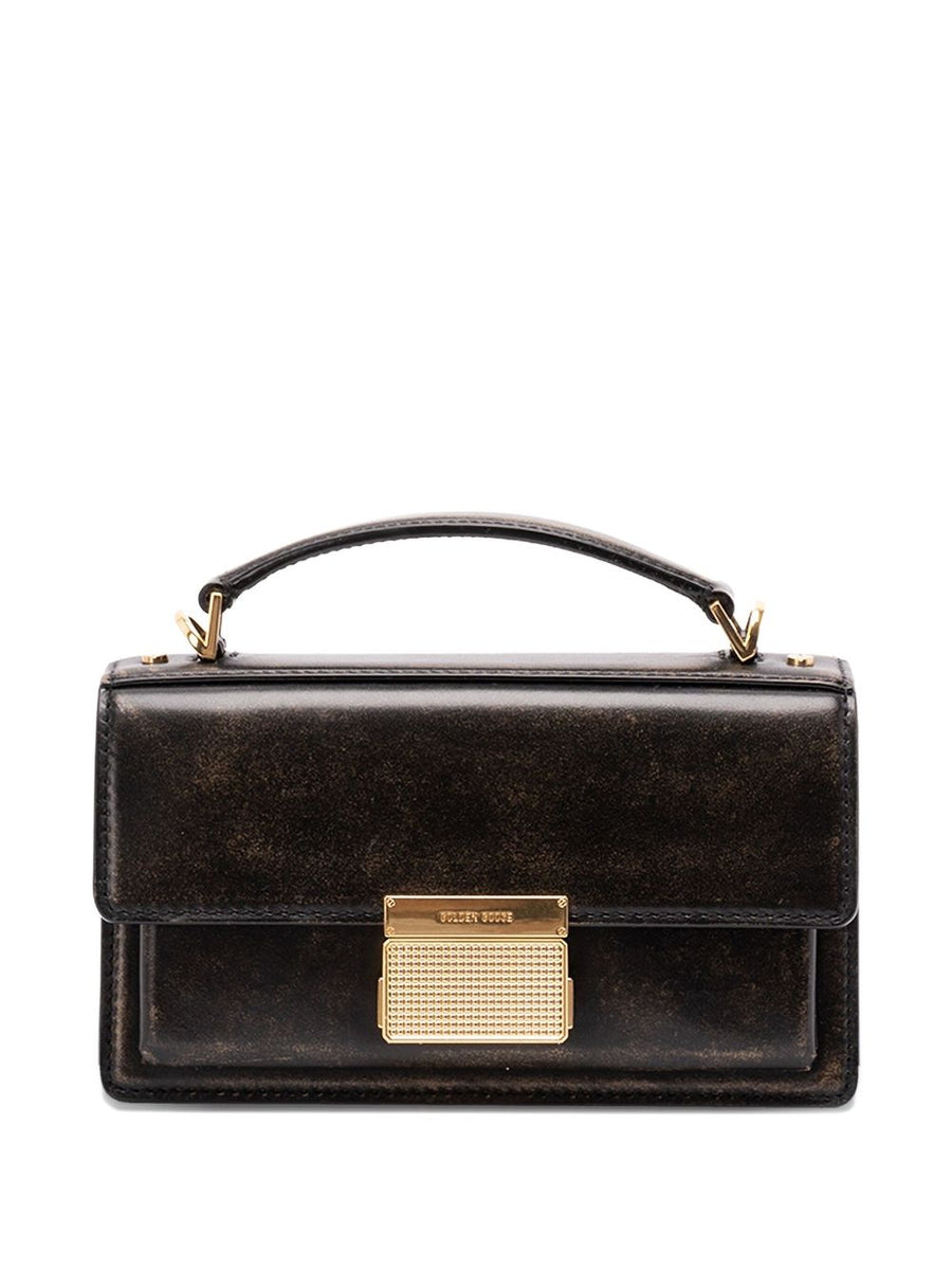 Golden Goose Venezia Bag Compact Boarded Leather Handbag With Gold Details For Women Everyday Luxury