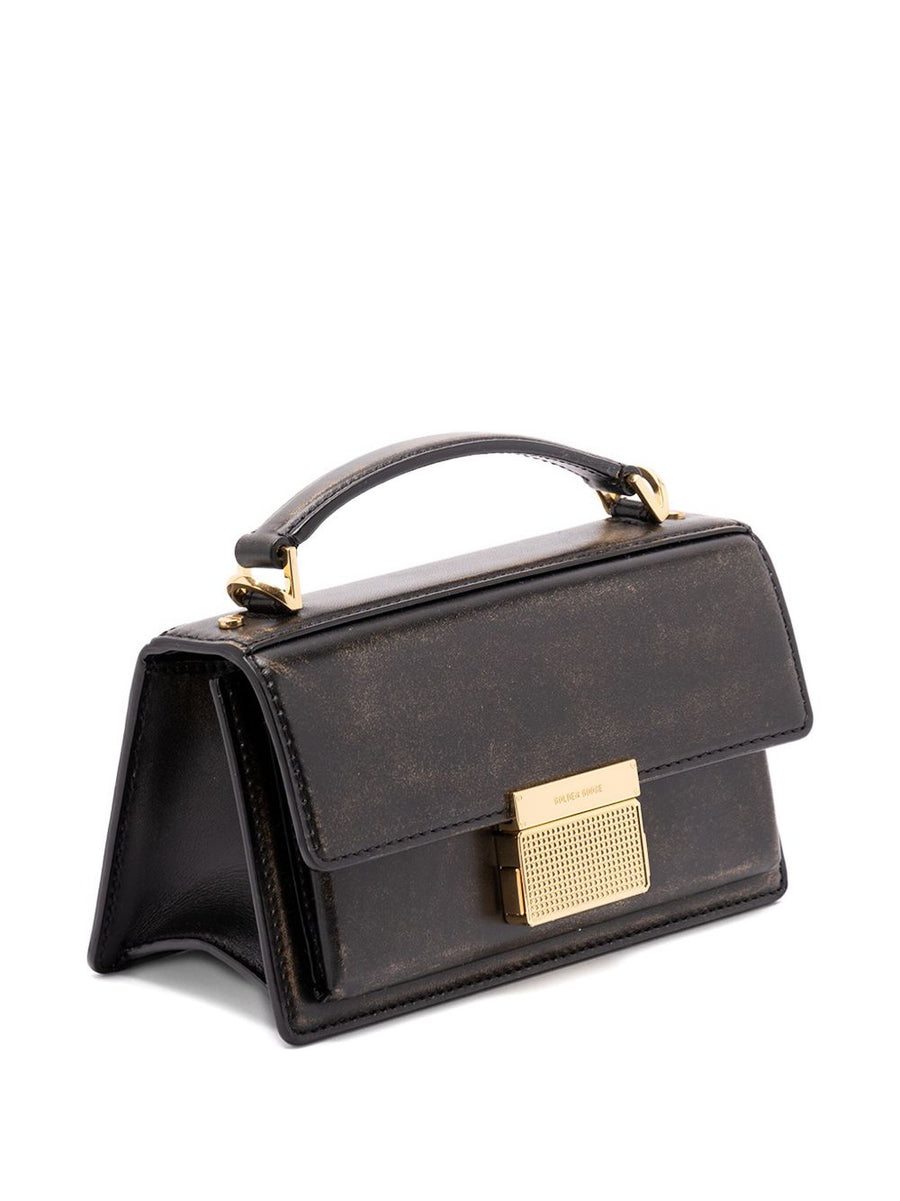 Golden Goose Venezia Bag Compact Boarded Leather Handbag With Gold Details For Women Everyday Luxury