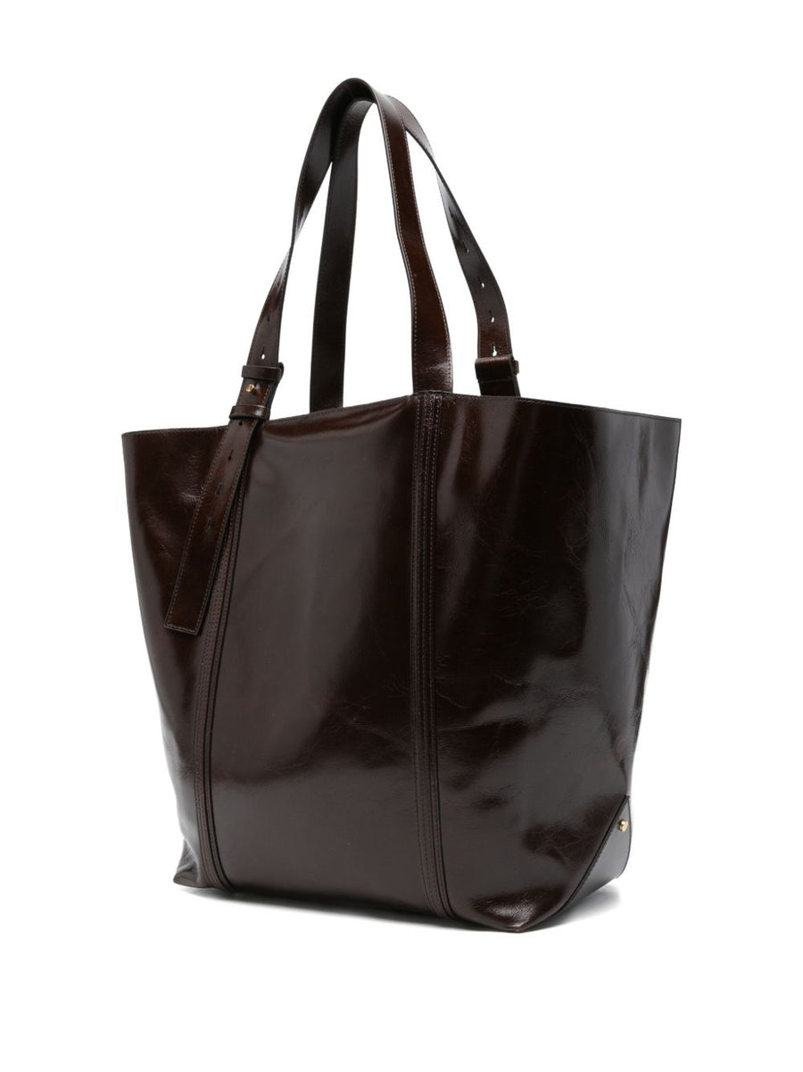 Golden Goose Leather Tote Bag For Women Calf Leather Everyday Elegance Top Handles