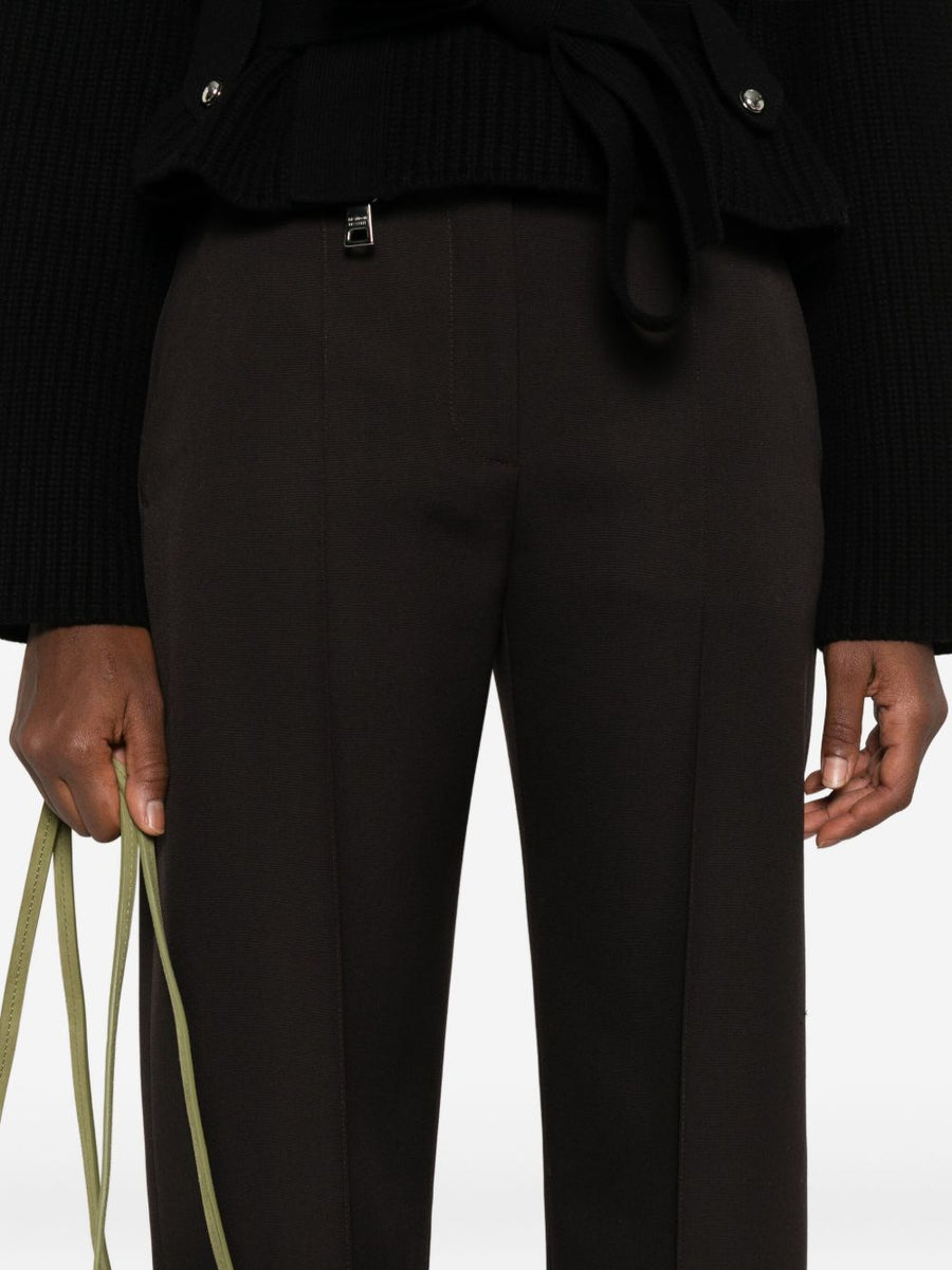 Alexander McQueen Wool Trousers For Women With Pressed Crease Tailored Fit Luxury Officewear