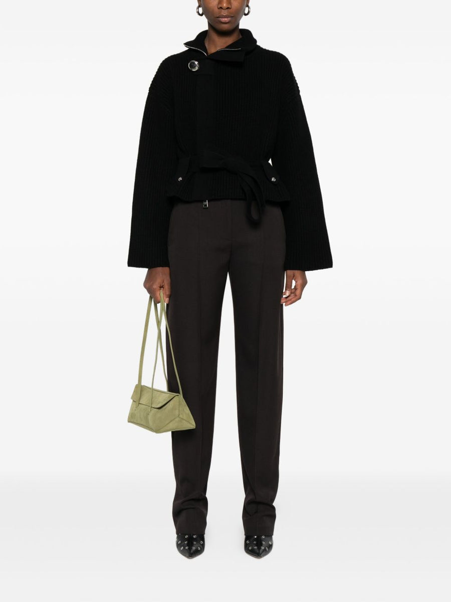 Alexander McQueen Wool Trousers For Women With Pressed Crease Tailored Fit Luxury Officewear