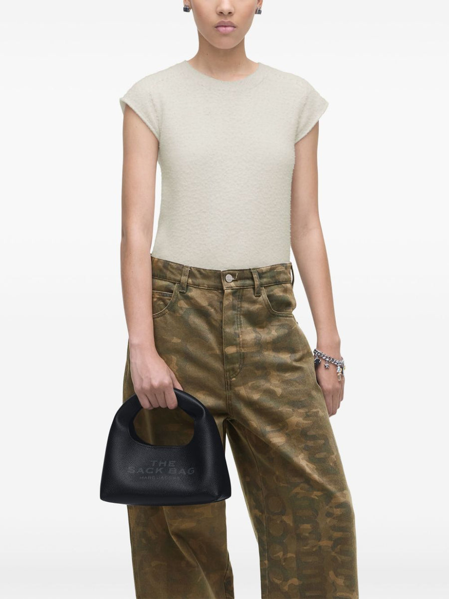 Marc Jacobs The Sack Bag Tote Leather Debossed Logo For Women Luxury Everyday Elegance