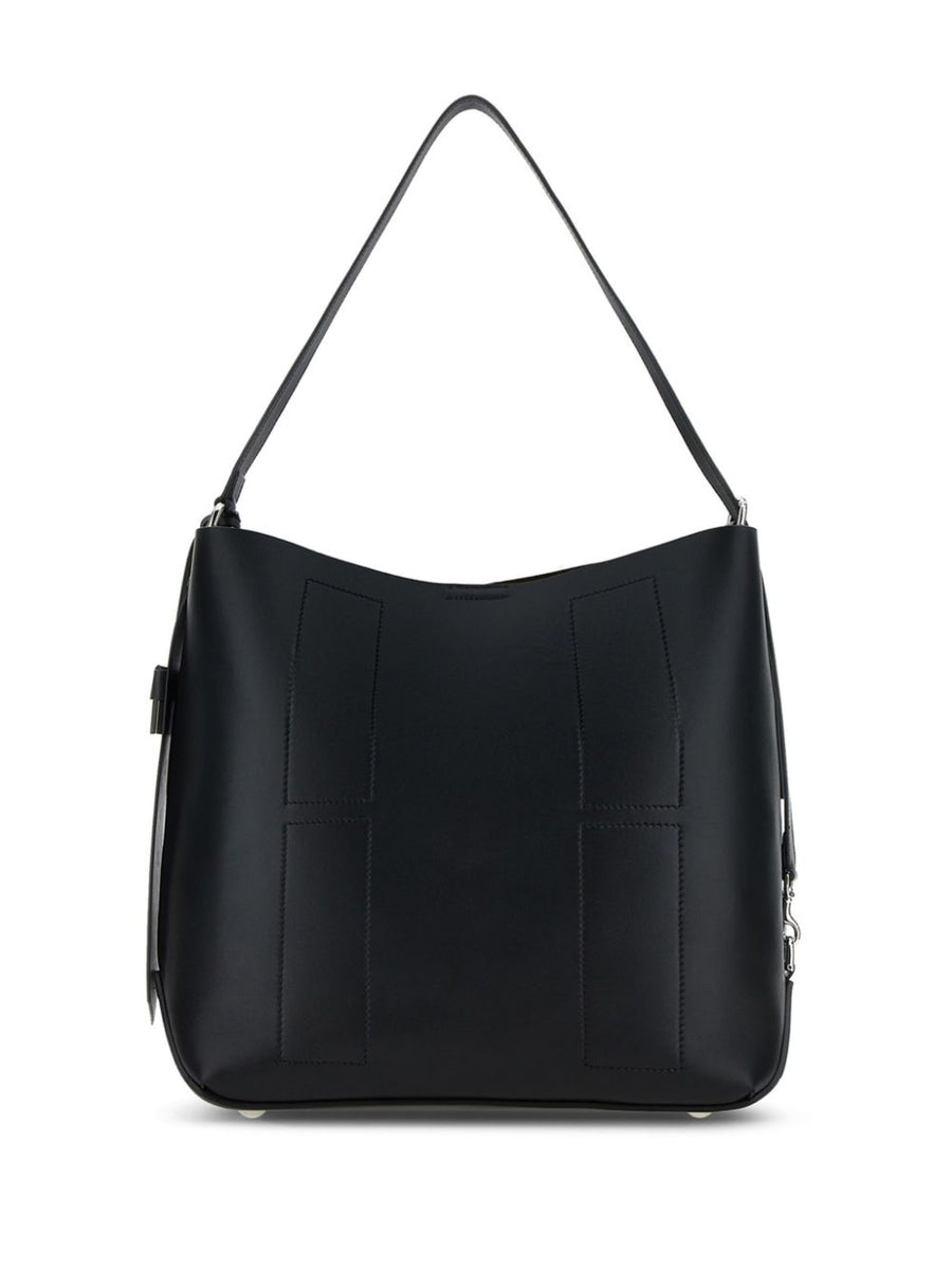 Hogan Pre Hocket Hobo Bag Medium Women Calf Leather Magnetic Closure Removable Pouch Everyday Elegance