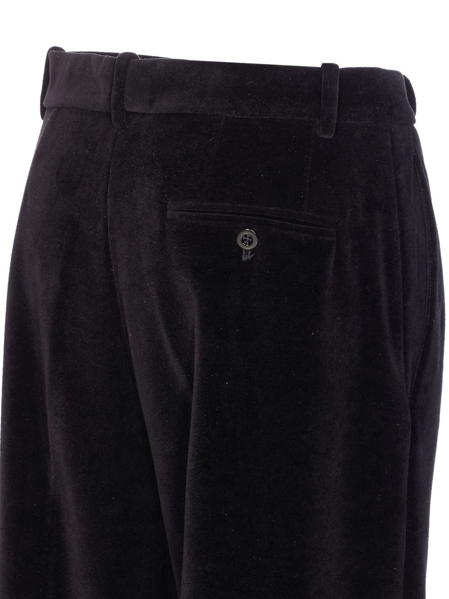 Circolo 1901 Velvet Cotton Wide Leg Trousers For Women Luxury Tailored Comfort Fit