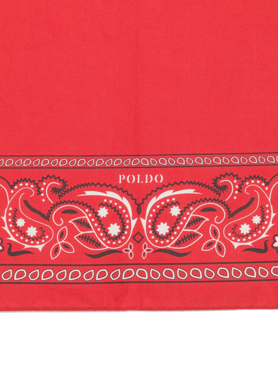 Dog Bandana Red Paisley By Poldo Dog Couture For Dogs Bold Luxurious Fashion Accessory