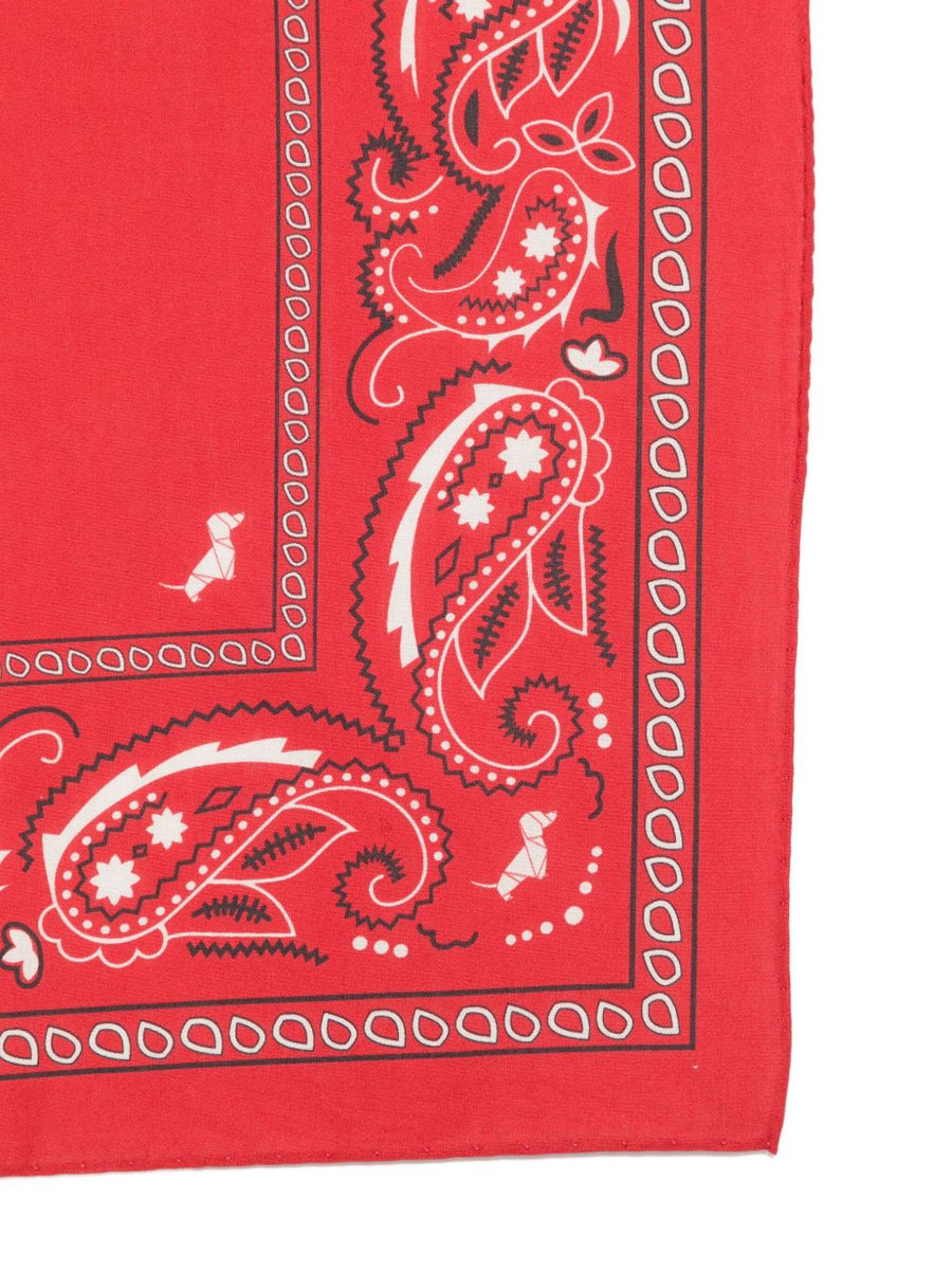 Dog Bandana Red Paisley By Poldo Dog Couture For Dogs Bold Luxurious Fashion Accessory