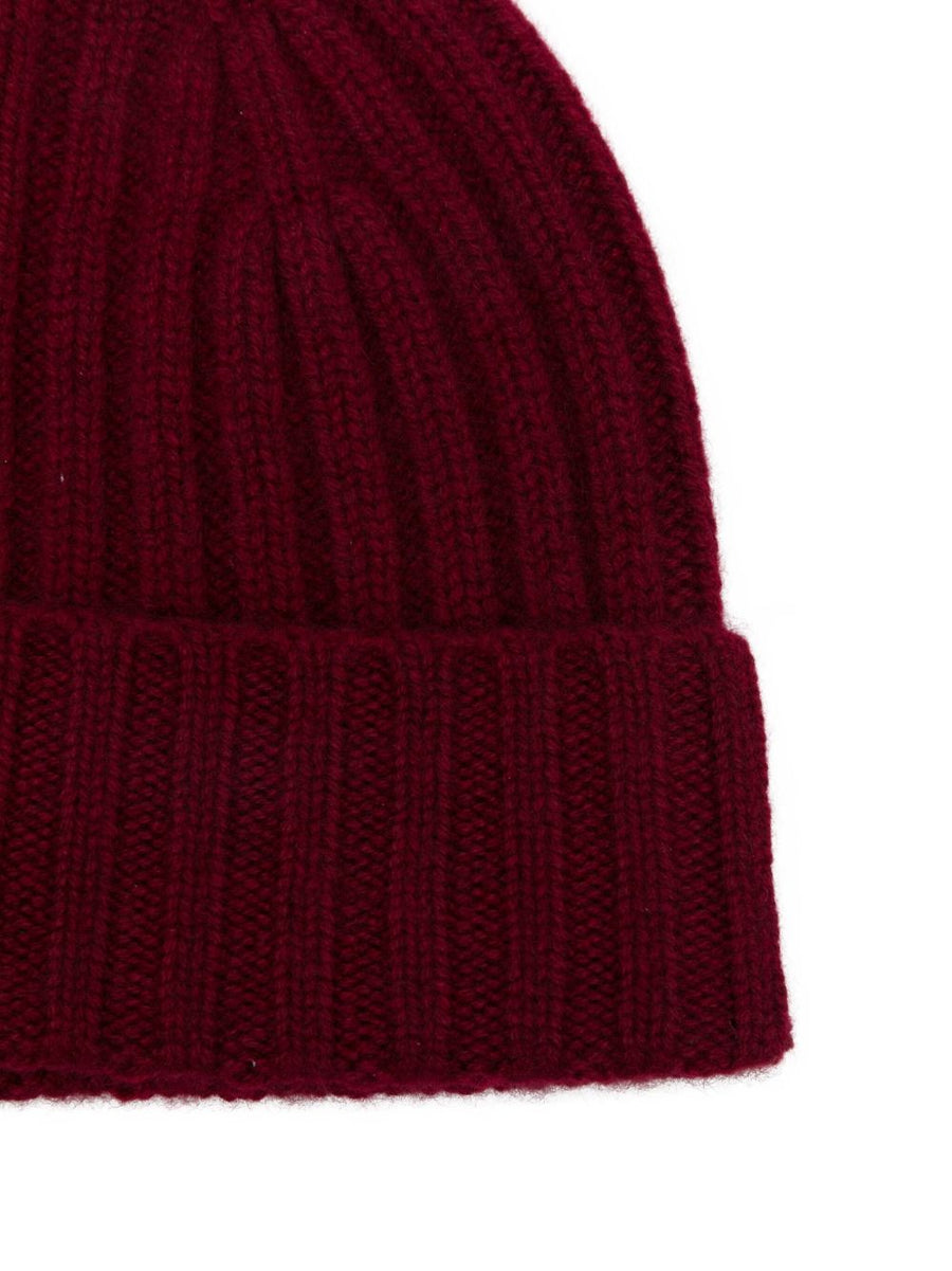 Beyou Be You Burgundy Wool Beanie One Size Turn Up Brim Unisex Winter Cozy Accessory